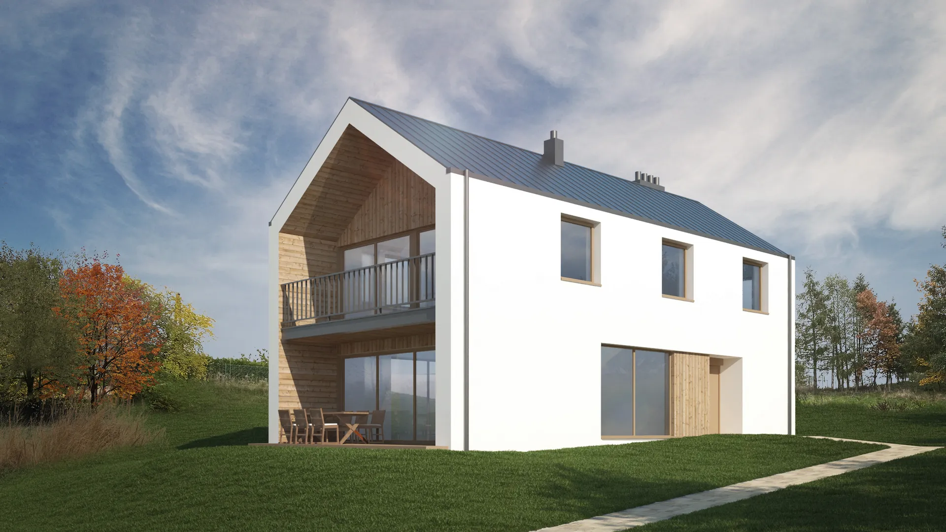 Nowoczesny dom jednorodzinny w Łapalicach – projekt Mazur Architekci